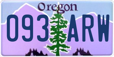 OR license plate 093ARW