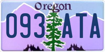 OR license plate 093ATA