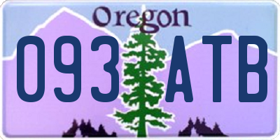 OR license plate 093ATB