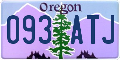 OR license plate 093ATJ