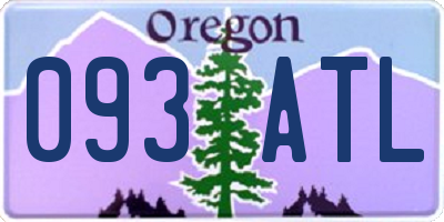 OR license plate 093ATL