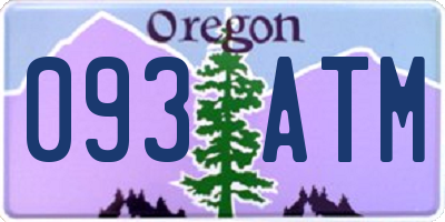 OR license plate 093ATM