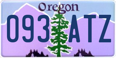 OR license plate 093ATZ