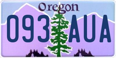 OR license plate 093AUA