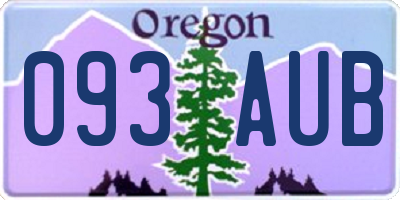 OR license plate 093AUB