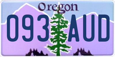 OR license plate 093AUD