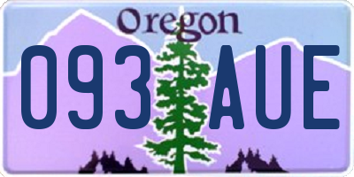 OR license plate 093AUE
