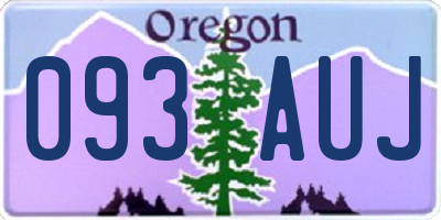 OR license plate 093AUJ