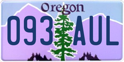 OR license plate 093AUL