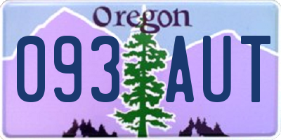 OR license plate 093AUT