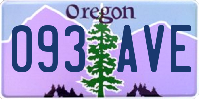 OR license plate 093AVE