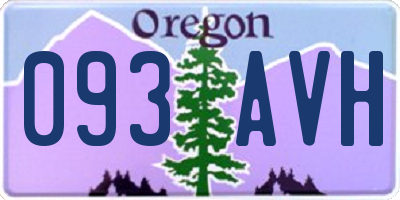 OR license plate 093AVH
