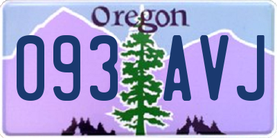 OR license plate 093AVJ