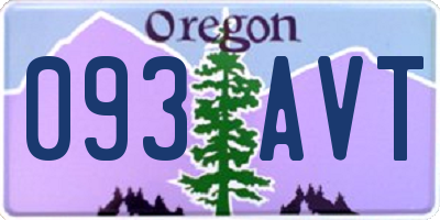 OR license plate 093AVT