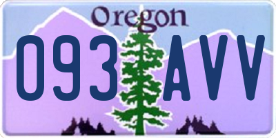 OR license plate 093AVV