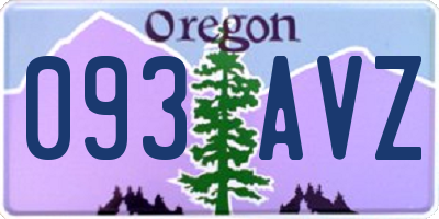 OR license plate 093AVZ