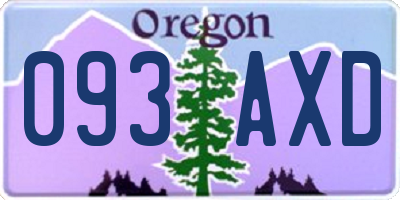 OR license plate 093AXD