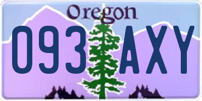 OR license plate 093AXY