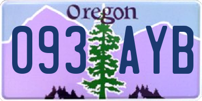 OR license plate 093AYB