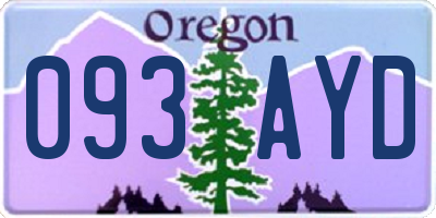 OR license plate 093AYD