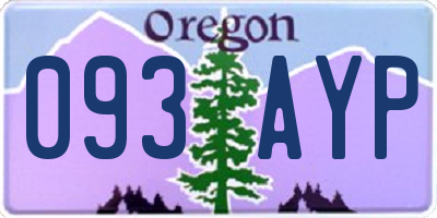 OR license plate 093AYP