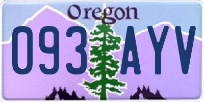 OR license plate 093AYV