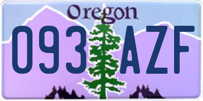 OR license plate 093AZF