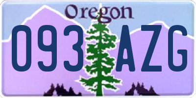 OR license plate 093AZG