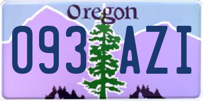 OR license plate 093AZI