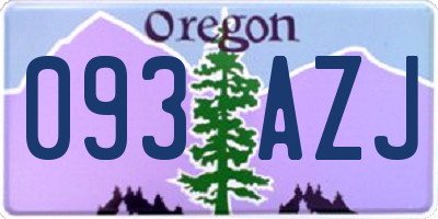 OR license plate 093AZJ