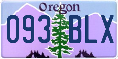 OR license plate 093BLX