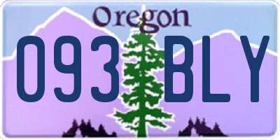 OR license plate 093BLY