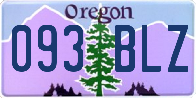 OR license plate 093BLZ