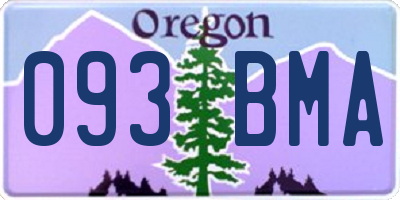 OR license plate 093BMA