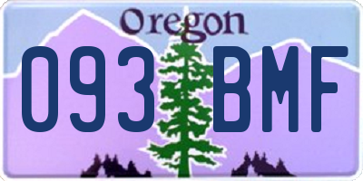 OR license plate 093BMF