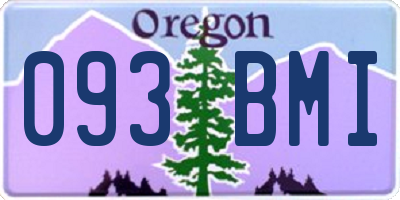 OR license plate 093BMI