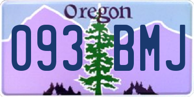 OR license plate 093BMJ