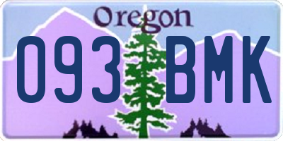OR license plate 093BMK