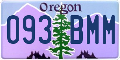 OR license plate 093BMM