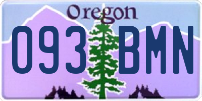 OR license plate 093BMN