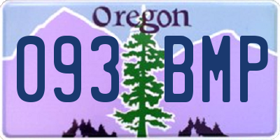 OR license plate 093BMP
