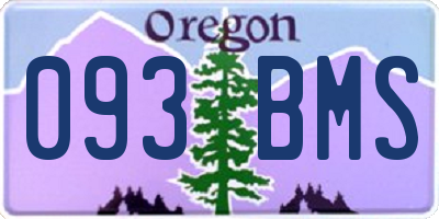 OR license plate 093BMS