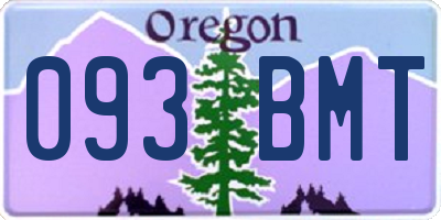 OR license plate 093BMT