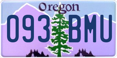 OR license plate 093BMU