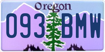 OR license plate 093BMW