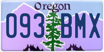 OR license plate 093BMX