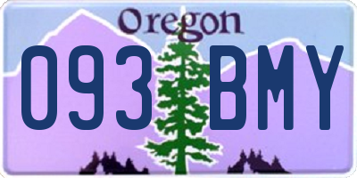 OR license plate 093BMY