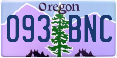 OR license plate 093BNC