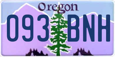 OR license plate 093BNH