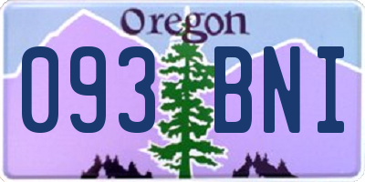 OR license plate 093BNI